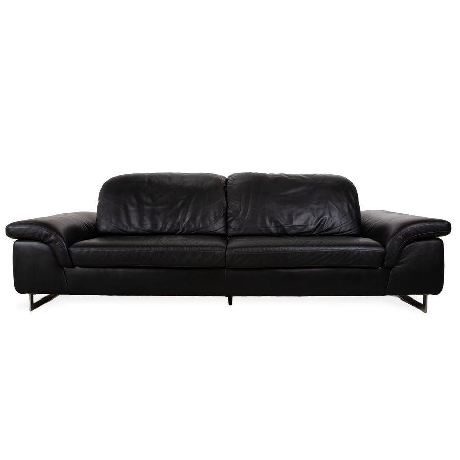 Willi Schillig 29830 Leder Dreisitzer Schwarz manuelle Funktion Sofa Couch
