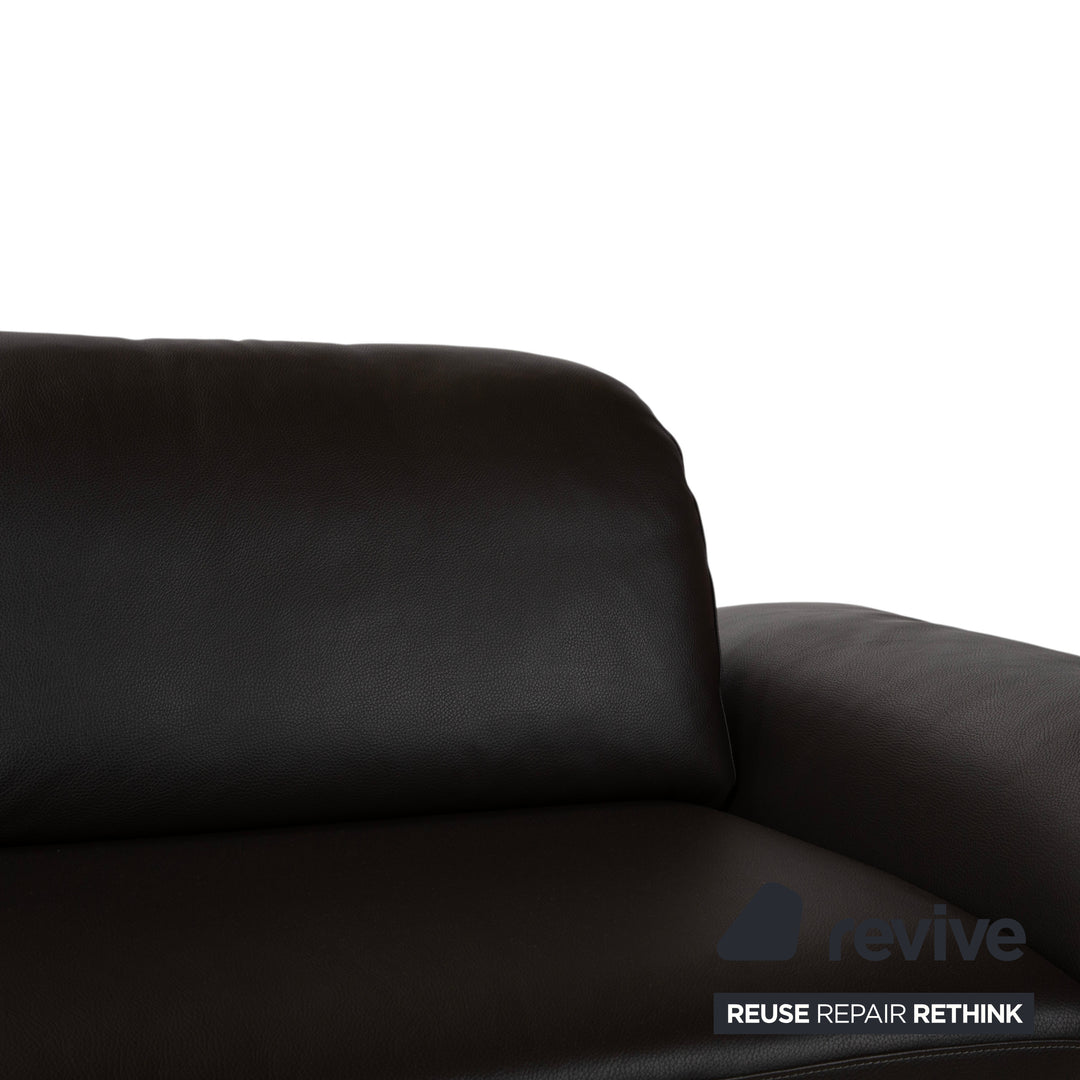 Willi Schillig 29830 Leder Zweisitzer Dunkelbraun Sofa Couch manuelle Funktion