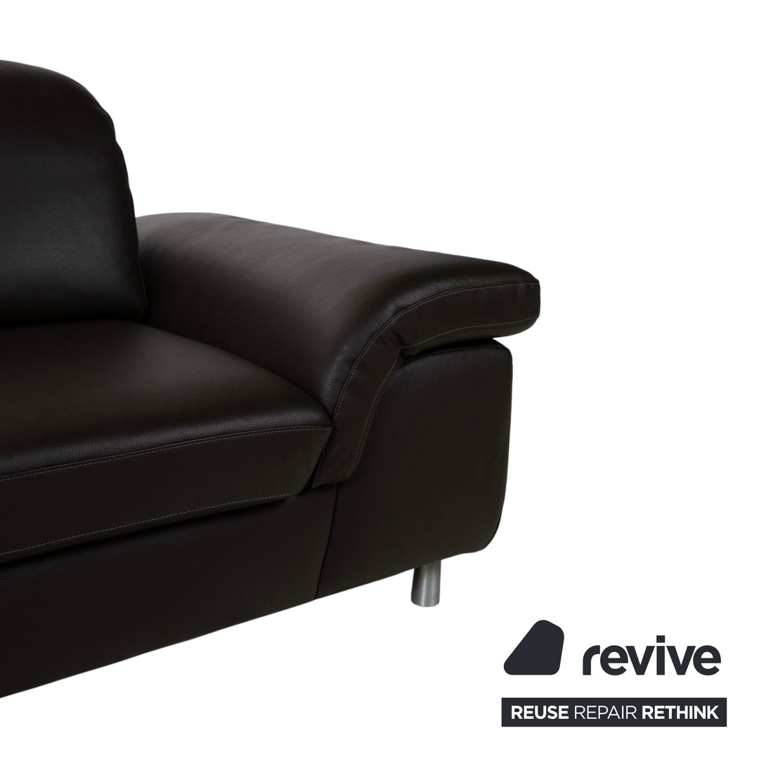 Willi Schillig 29830 Leder Zweisitzer Dunkelbraun Sofa Couch manuelle Funktion