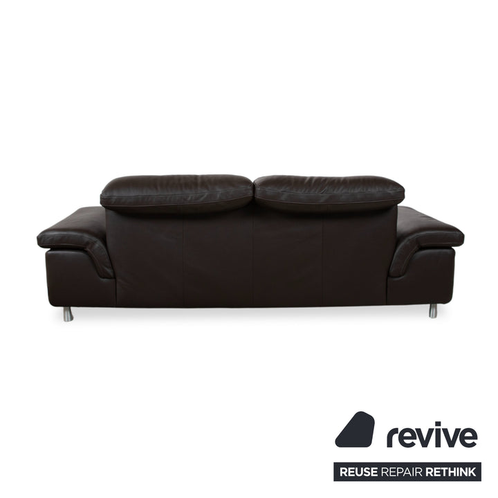 Willi Schillig 29830 Leder Zweisitzer Dunkelbraun Sofa Couch manuelle Funktion