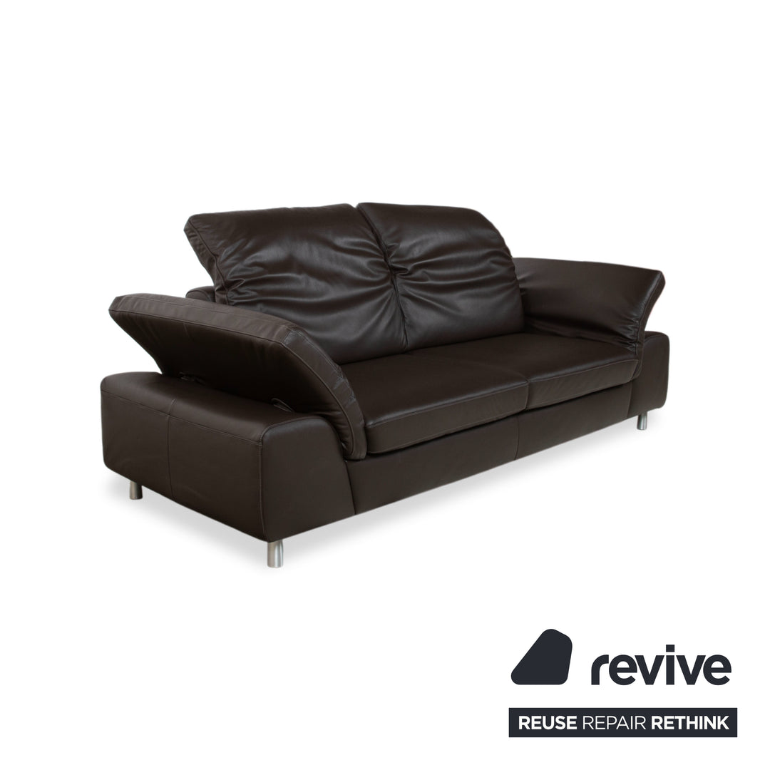 Willi Schillig 29830 Leder Zweisitzer Dunkelbraun Sofa Couch manuelle Funktion