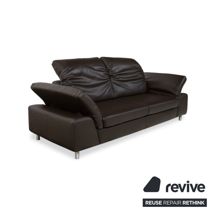 Willi Schillig 29830 Leder Zweisitzer Dunkelbraun Sofa Couch manuelle Funktion