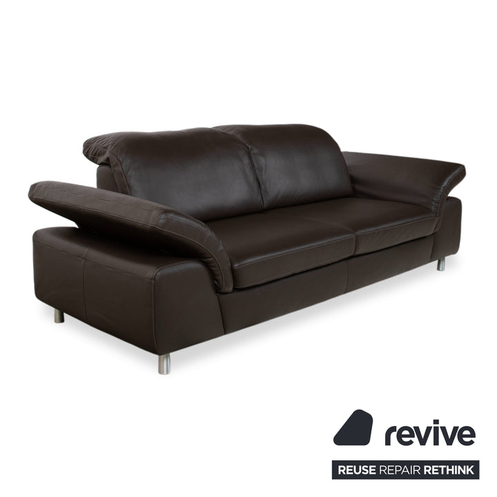 Willi Schillig 29830 Leder Zweisitzer Dunkelbraun Sofa Couch manuelle Funktion