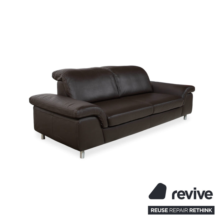 Willi Schillig 29830 Leder Zweisitzer Dunkelbraun Sofa Couch manuelle Funktion