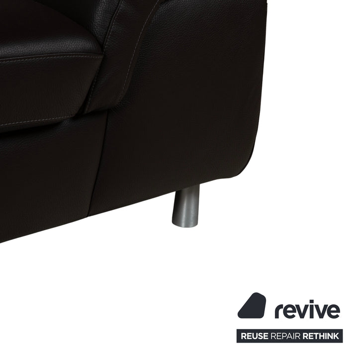 Willi Schillig 29830 Leder Zweisitzer Dunkelbraun Sofa Couch manuelle Funktion