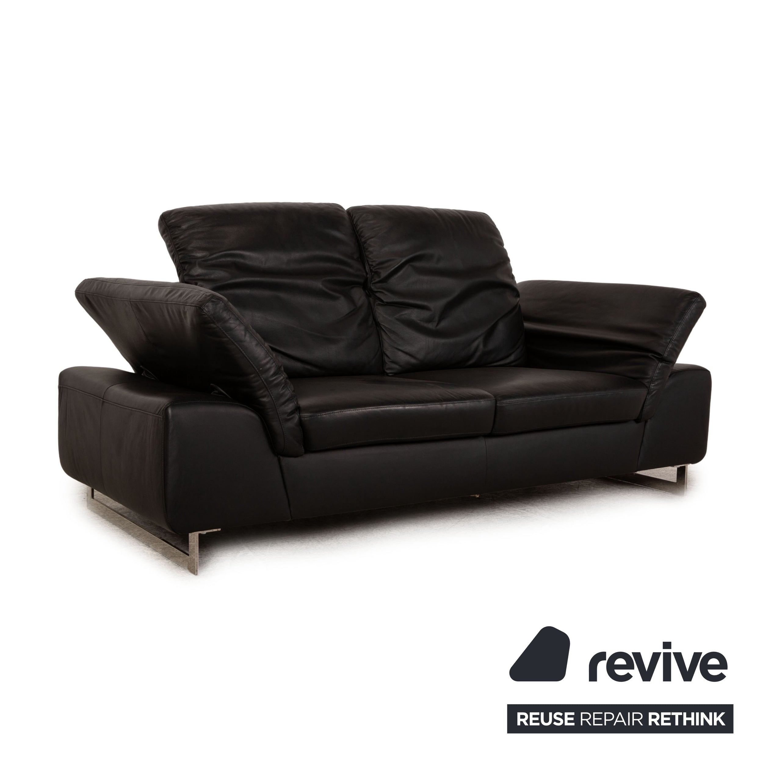Willi Schillig 29830 Leder Zweisitzer Schwarz Funktion Sofa Couch