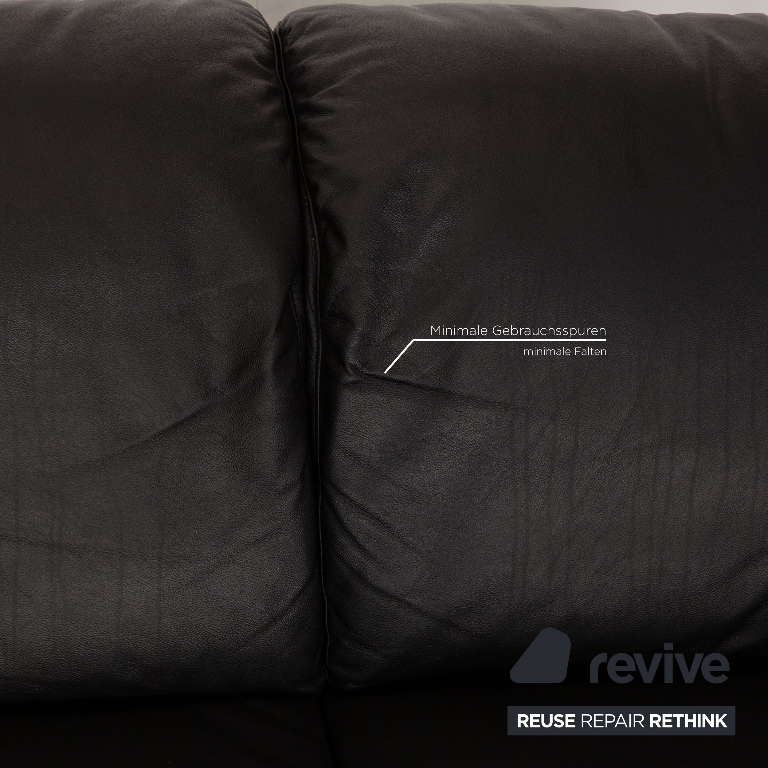 Willi Schillig 29830 Leder Zweisitzer Schwarz Funktion Sofa Couch