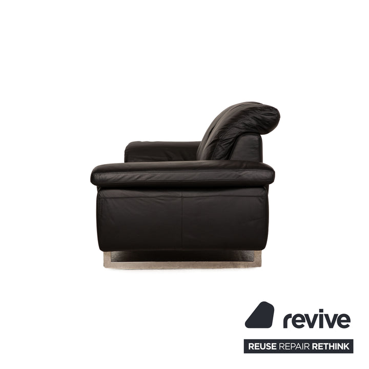 Willi Schillig 29830 Leather Two Seater Black Function Sofa Couch