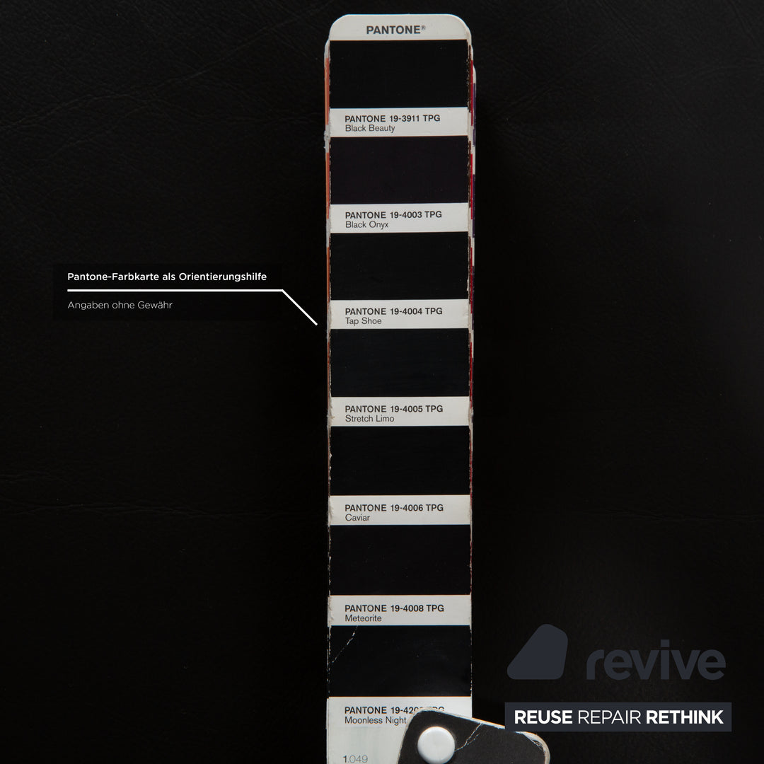 Willi Schillig Leather Two-Seater Black Sofa Couch Headrest