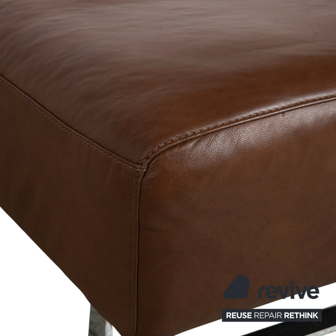 Willi Schillig Alessio Cuir Canapé Trois Places Deux Places Pouf Marron Moka