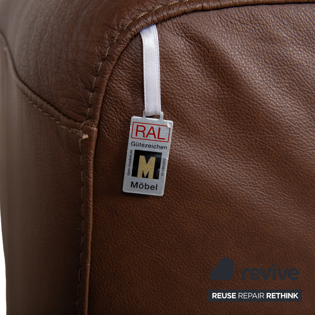 Willi Schillig Alessio Cuir Canapé Trois Places Deux Places Pouf Marron Moka