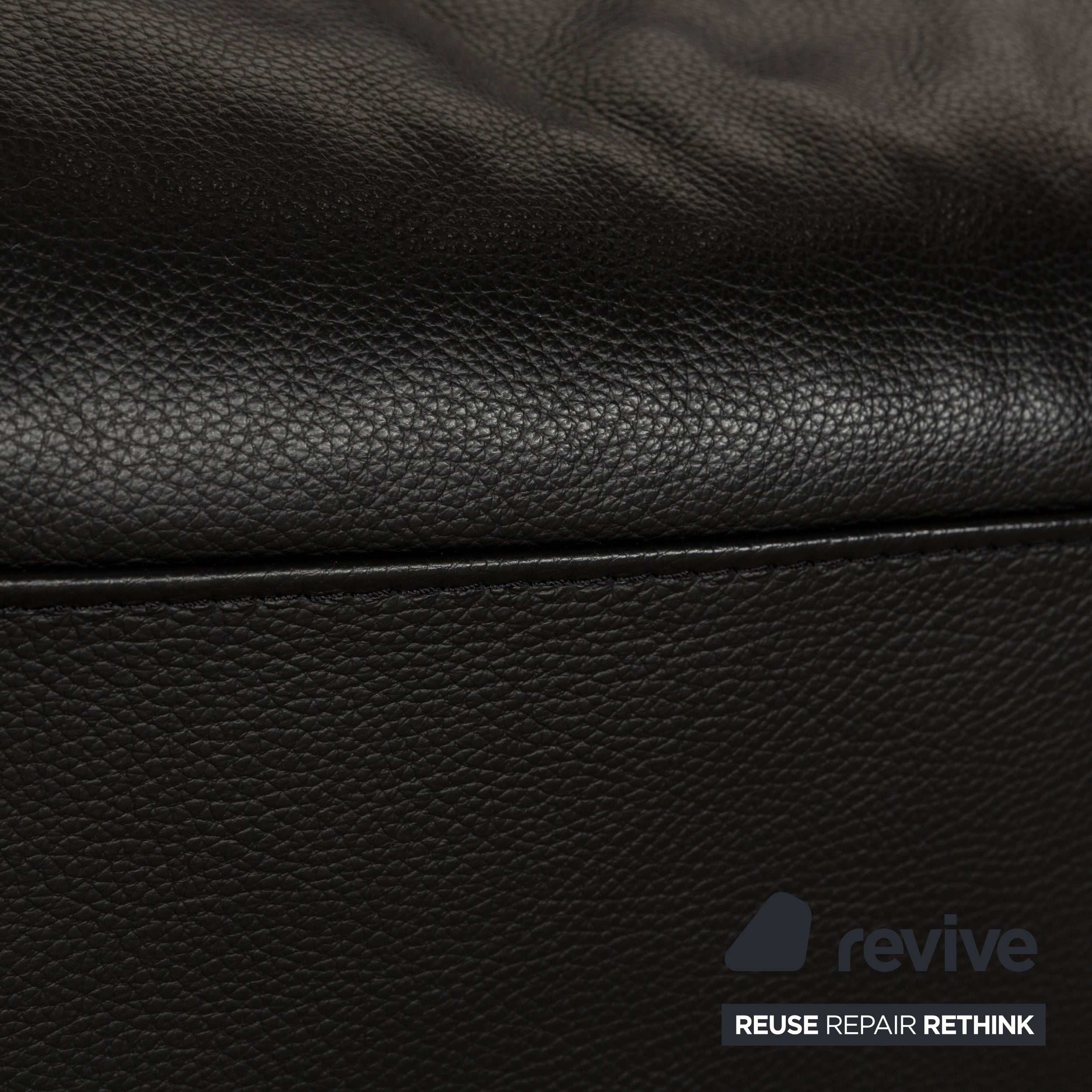 Willi Schillig Alessiio leather corner sofa black chaise longue right sofa couch