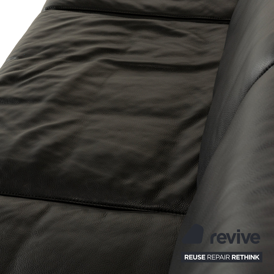 Willi Schillig Alessiio Leder Ecksofa Schwarz Recamiere rechts Sofa Couch