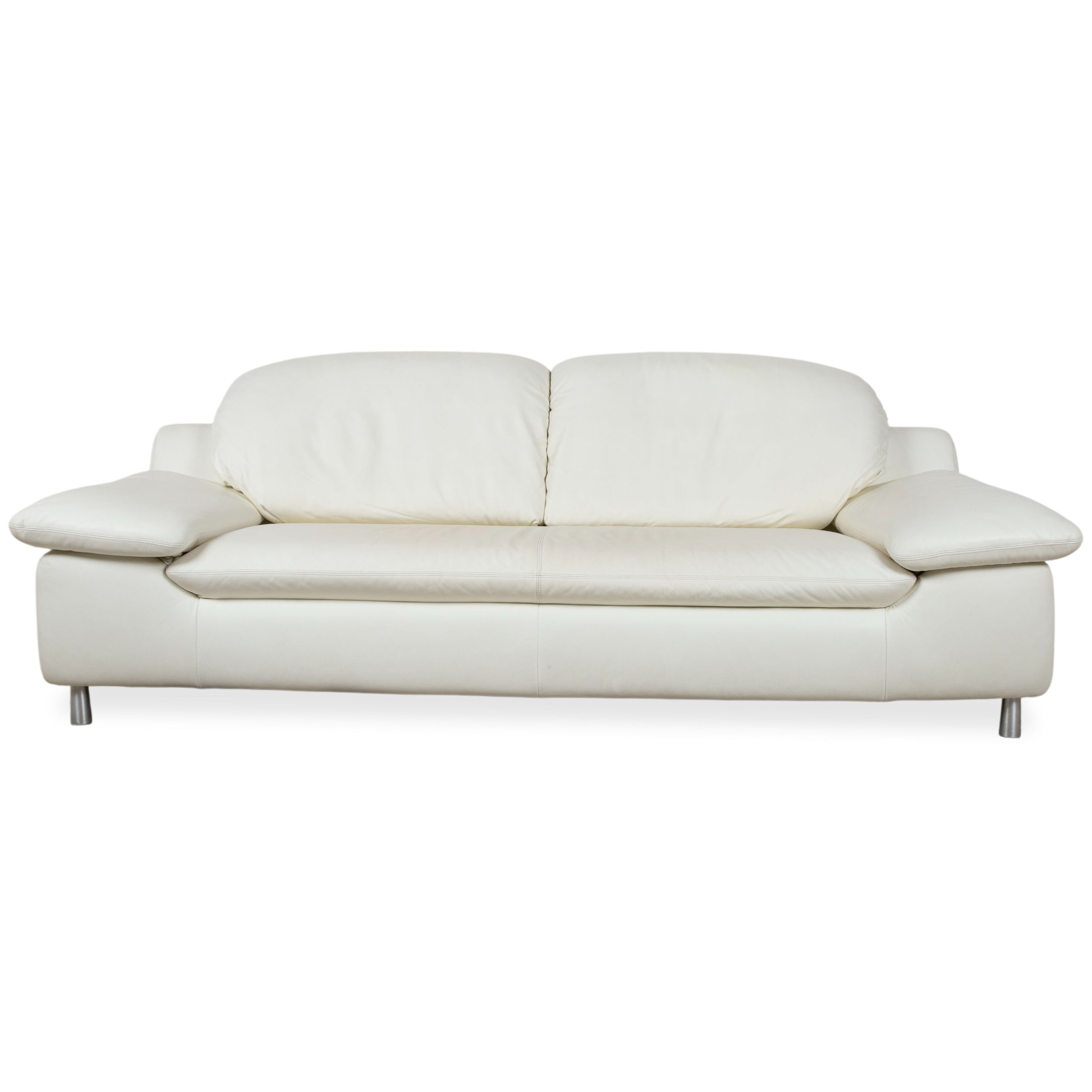 Willi Schillig Amore Leder Dreisitzer Creme Sofa Couch manuelle Funktion