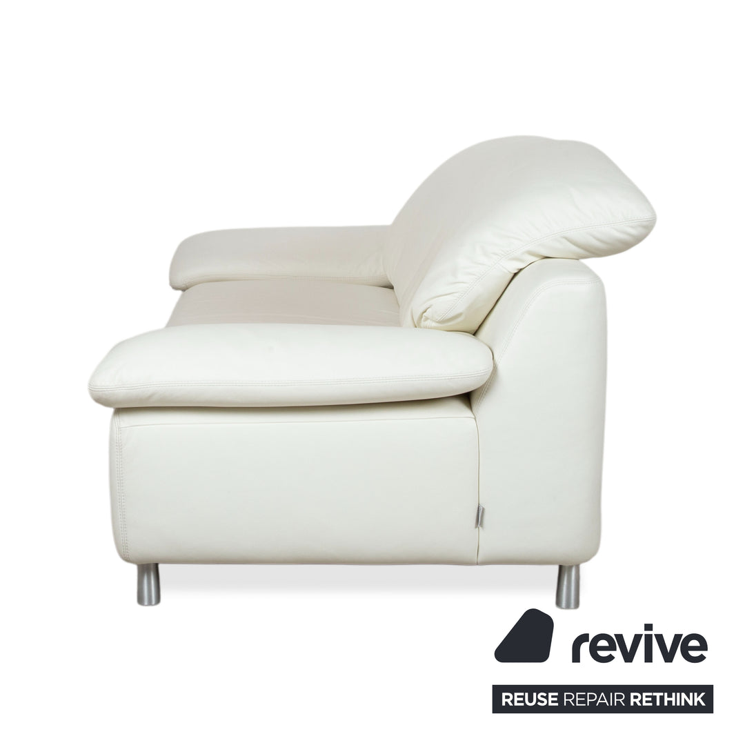Willi Schillig Amore Leder Zweisitzer Creme Sofa Couch manuelle Funktion