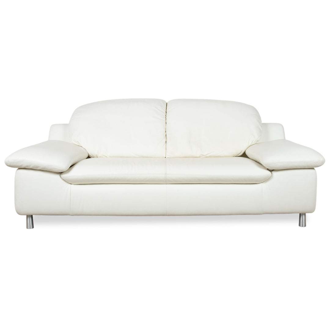 Willi Schillig Amore Leder Zweisitzer Creme Sofa Couch manuelle Funktion