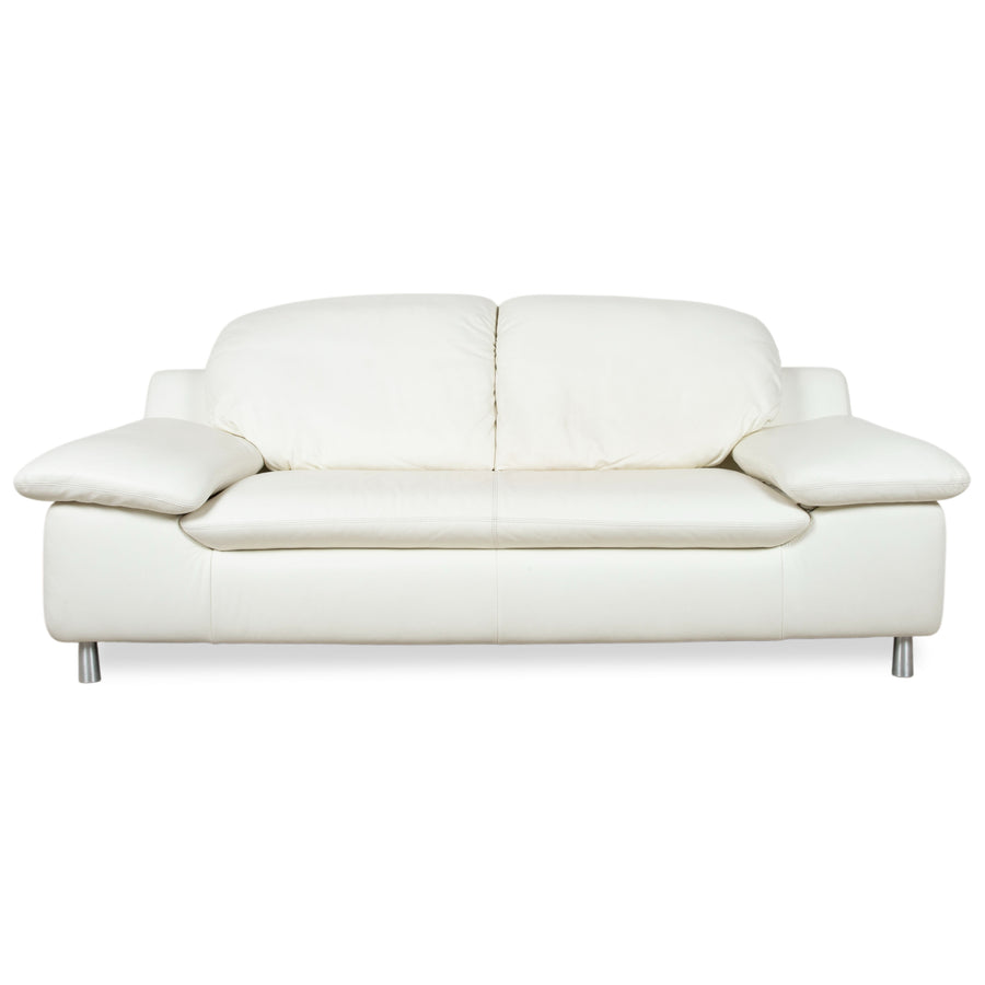 Willi Schillig Amore Leder Zweisitzer Creme Sofa Couch manuelle Funktion