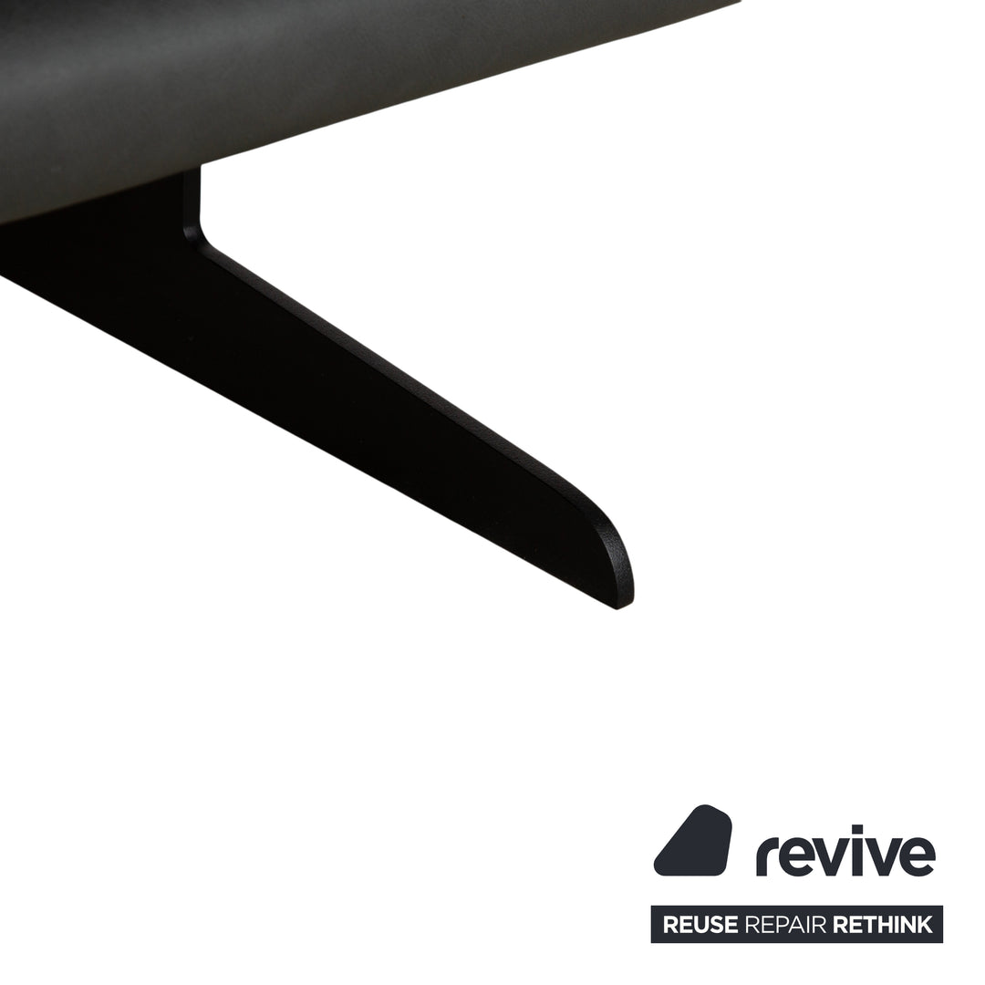 Tabouret en cuir Broadway de Willi Schillig, gris foncé/anthracite