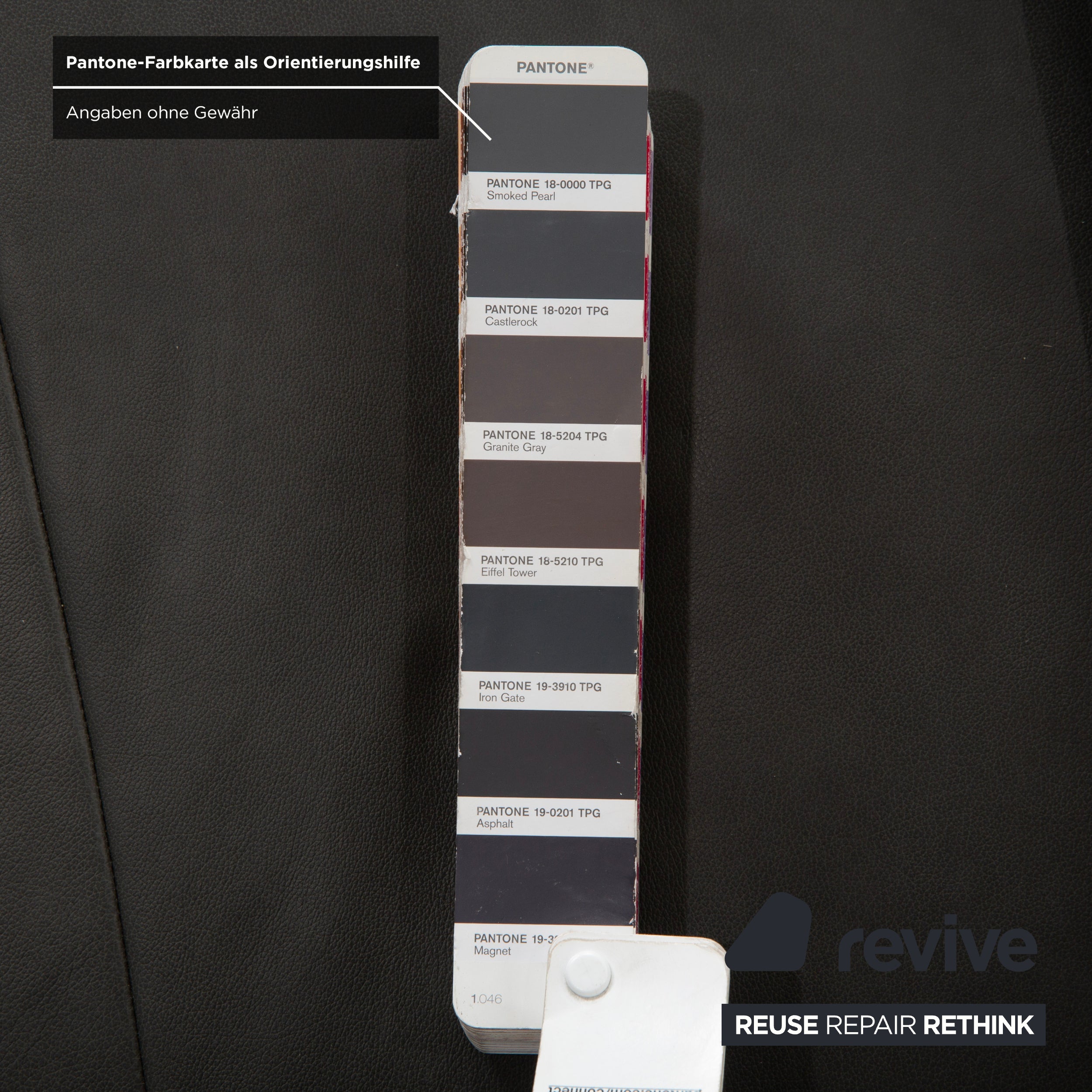 Willi Schillig Broadway Leder Hocker Dunkelgrau Anthrazit