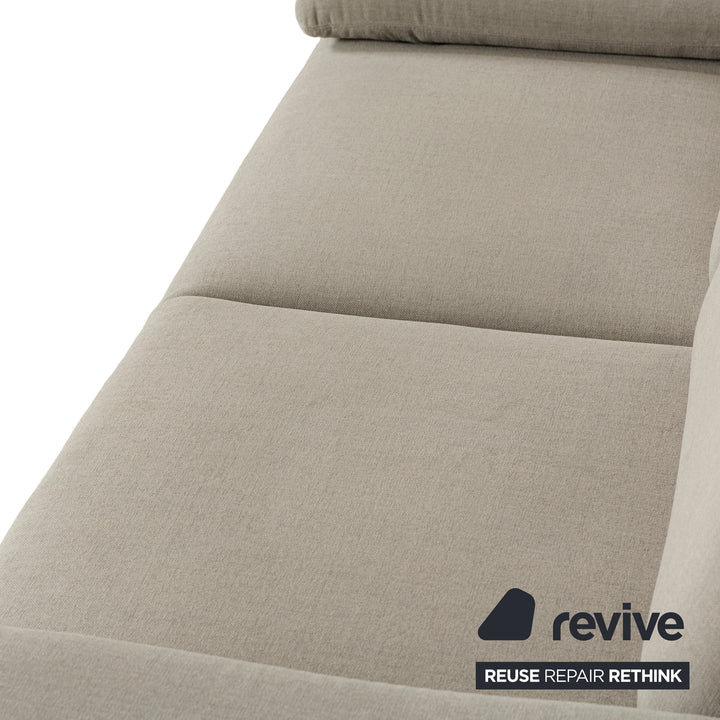 Willi Schillig Brooklyn Stoff Zweisitzer Grau Beige manuelle Funktion Sofa Couch