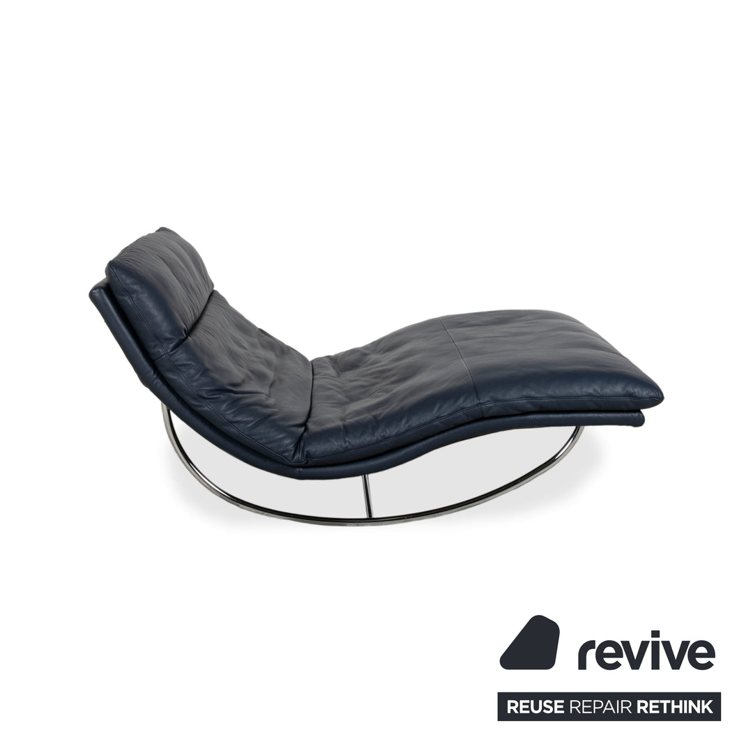 Willi Schillig Daily Dreams Leather Recliner Dark Blue Marine