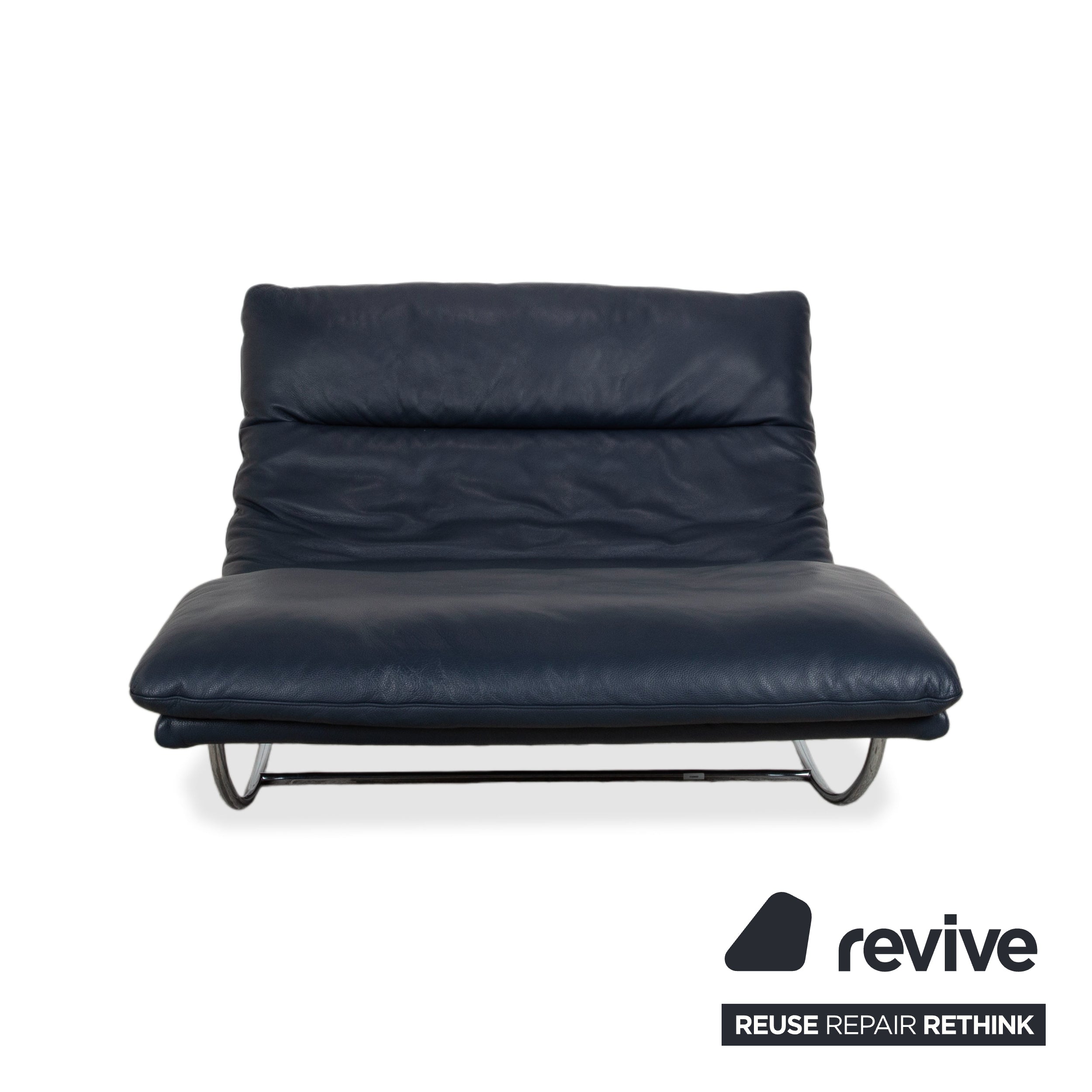 Willi Schillig Daily Dreams Leather Recliner Dark Blue Marine