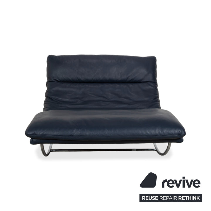 Willi Schillig Daily Dreams Leather Recliner Dark Blue Marine