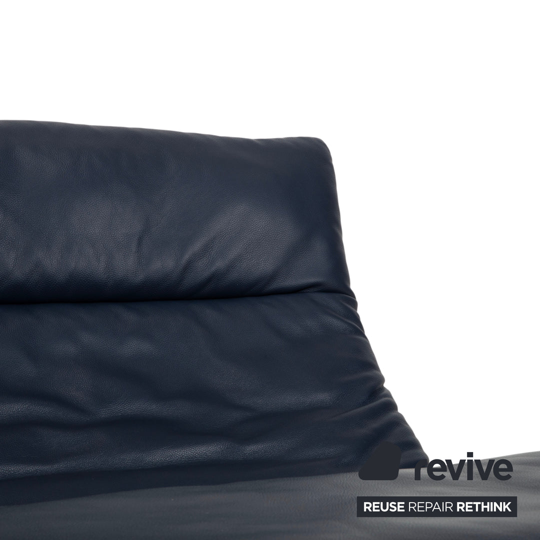 Willi Schillig Daily Dreams Leather Recliner Dark Blue Marine