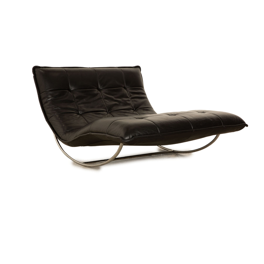 Willi Schillig Daily Dreams Leather Lounger Black
