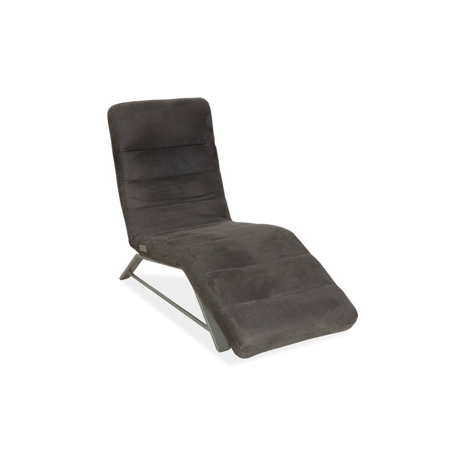Chaise longue en tissu Willi Schillig Daily Dreams grise avec fonction électrique