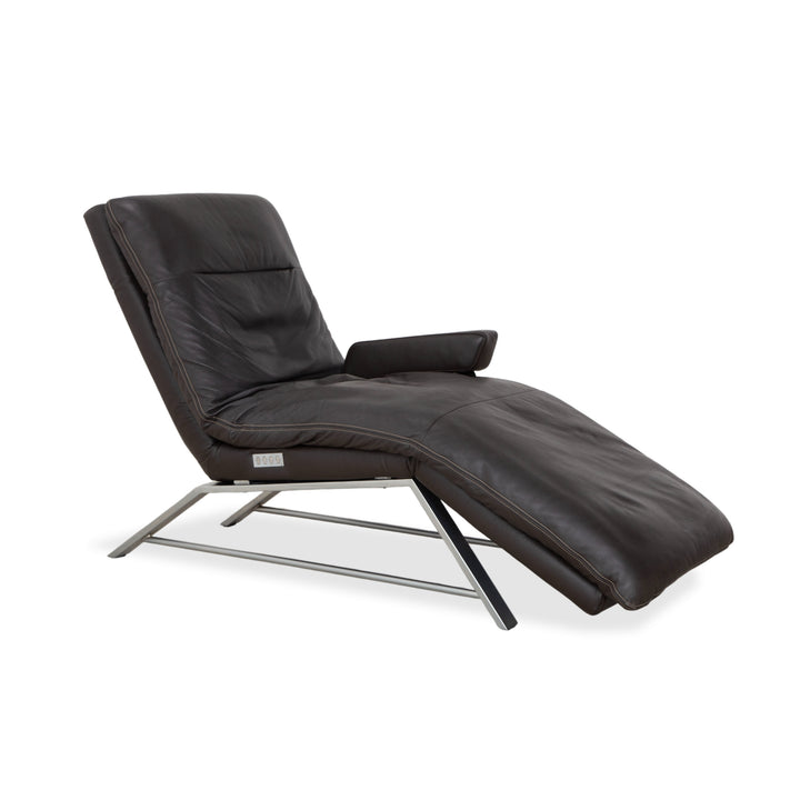 Willi Schillig Daily Dreams Leather Lounger Dark Brown Mocha Electric Function Battery