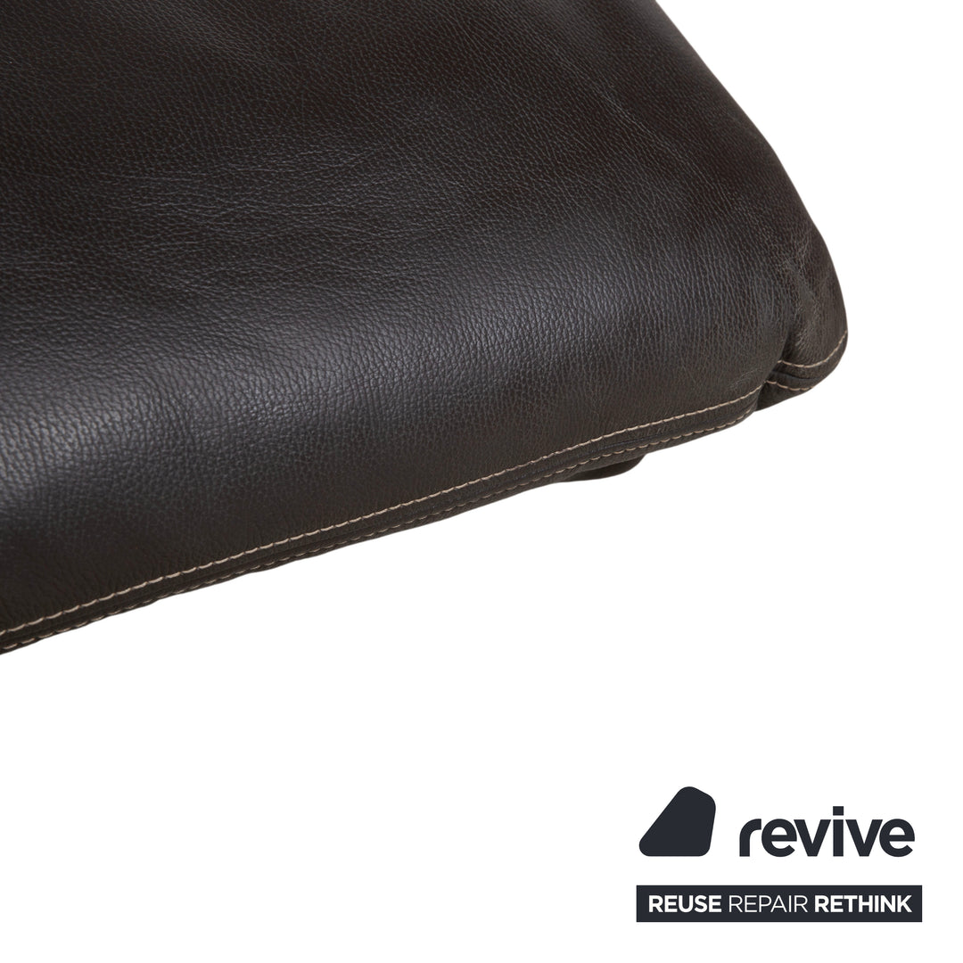 Willi Schillig Daily Dreams Leather Lounger Dark Brown Mocha Electric Function Battery