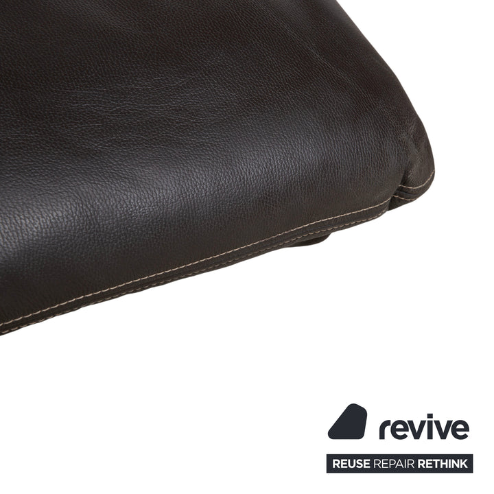 Willi Schillig Daily Dreams Leather Lounger Dark Brown Mocha Electric Function Battery