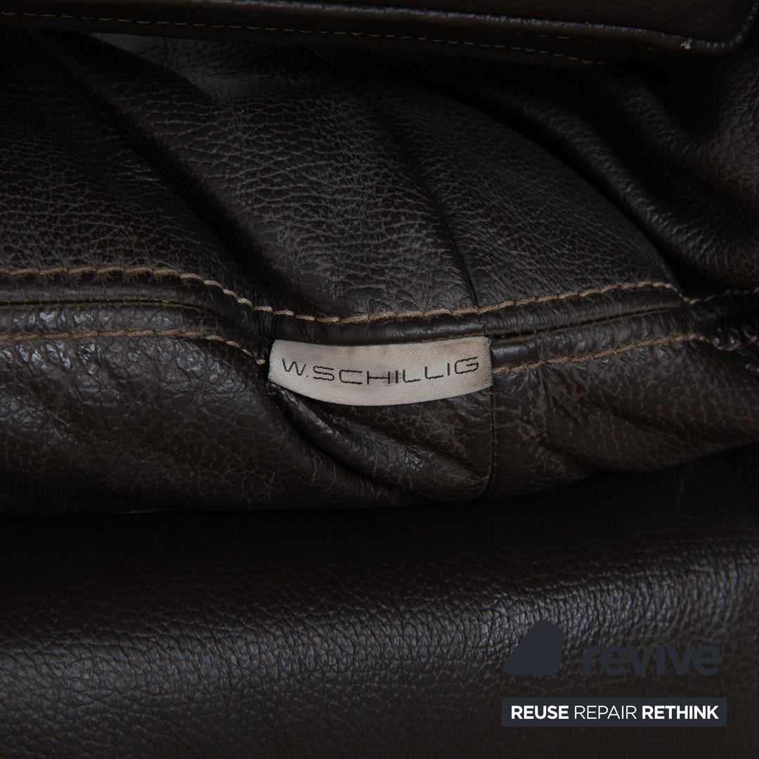 Willi Schillig Daily Dreams Leather Lounger Dark Brown Mocha Electric Function Battery