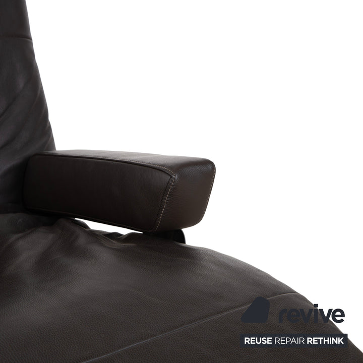 Willi Schillig Daily Dreams Leather Lounger Dark Brown Mocha Electric Function Battery