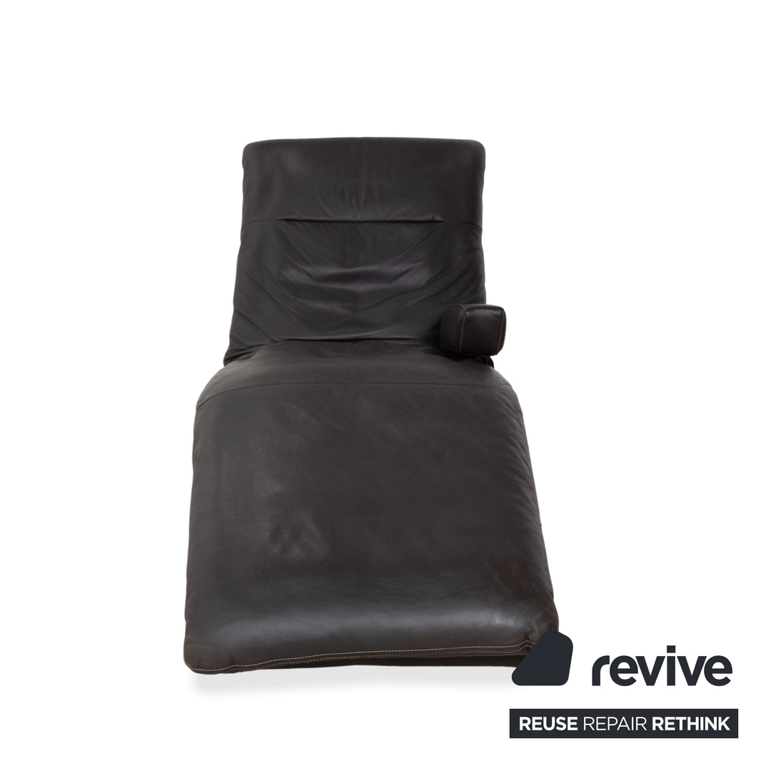 Willi Schillig Daily Dreams Leather Lounger Dark Brown Mocha Electric Function Battery