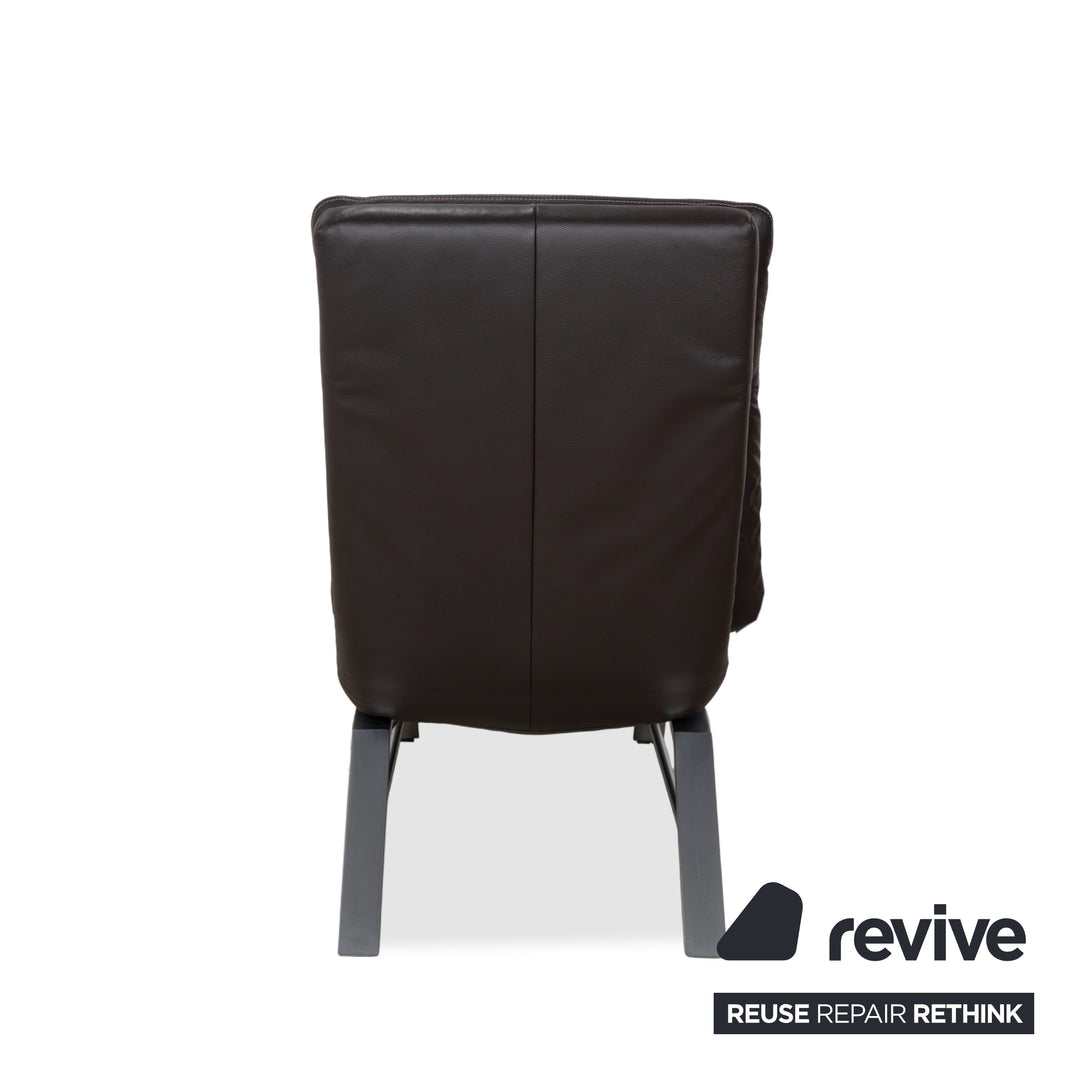 Willi Schillig Daily Dreams Leather Lounger Dark Brown Mocha Electric Function Battery