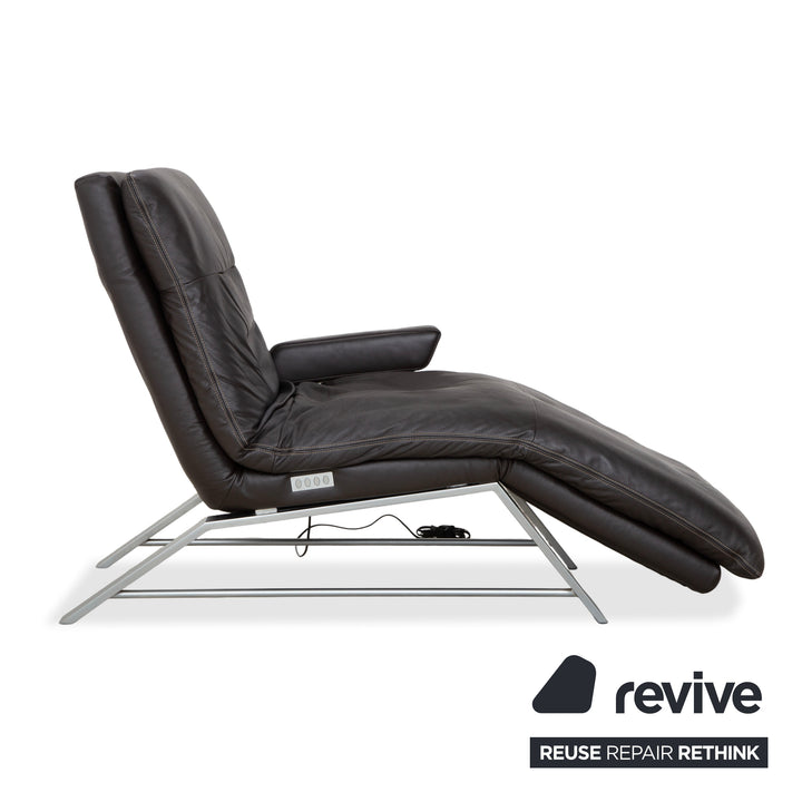 Willi Schillig Daily Dreams Leather Lounger Dark Brown Mocha Electric Function Battery