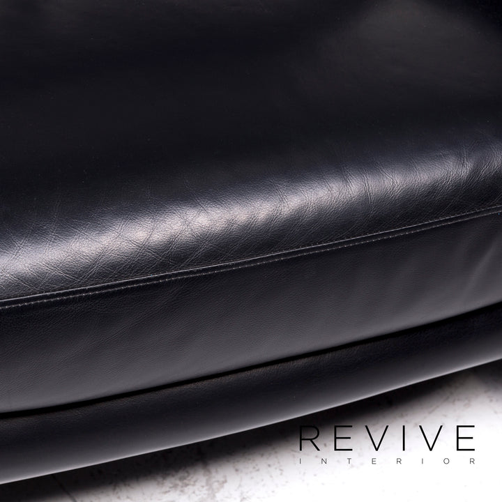 Willi Schillig Designer Leder Sofa Schwarz Zweisitzer Relax Funktion #9199
