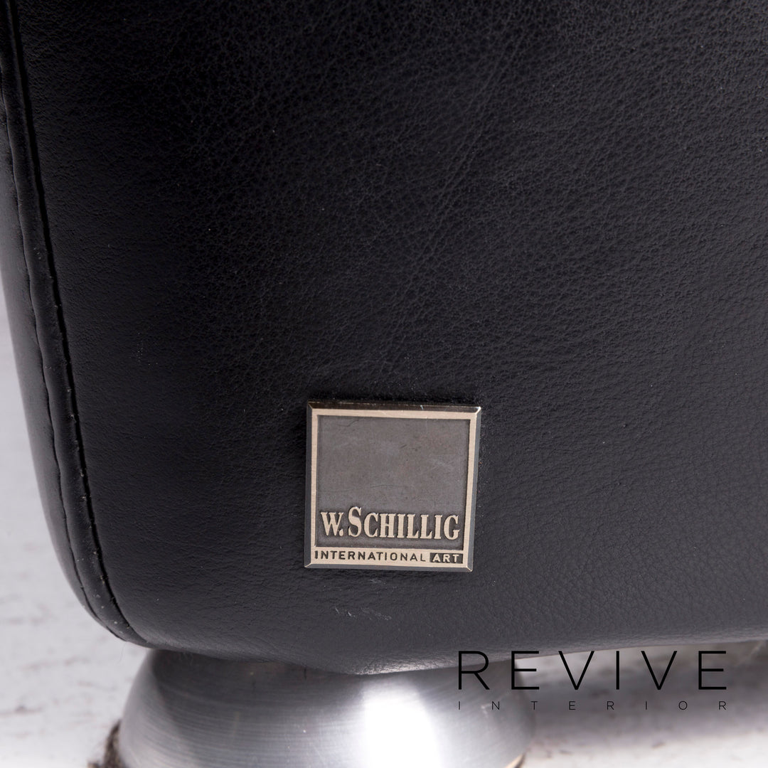 Willi Schillig Designer Leder Sofa Schwarz Zweisitzer Relax Funktion #9199