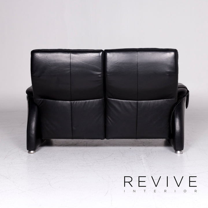 Willi Schillig Designer Leder Sofa Schwarz Zweisitzer Relax Funktion #9199