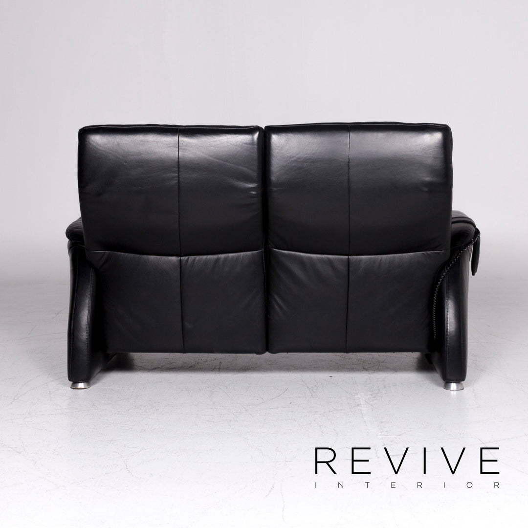 Willi Schillig Designer Leder Sofa Schwarz Zweisitzer Relax Funktion #9199