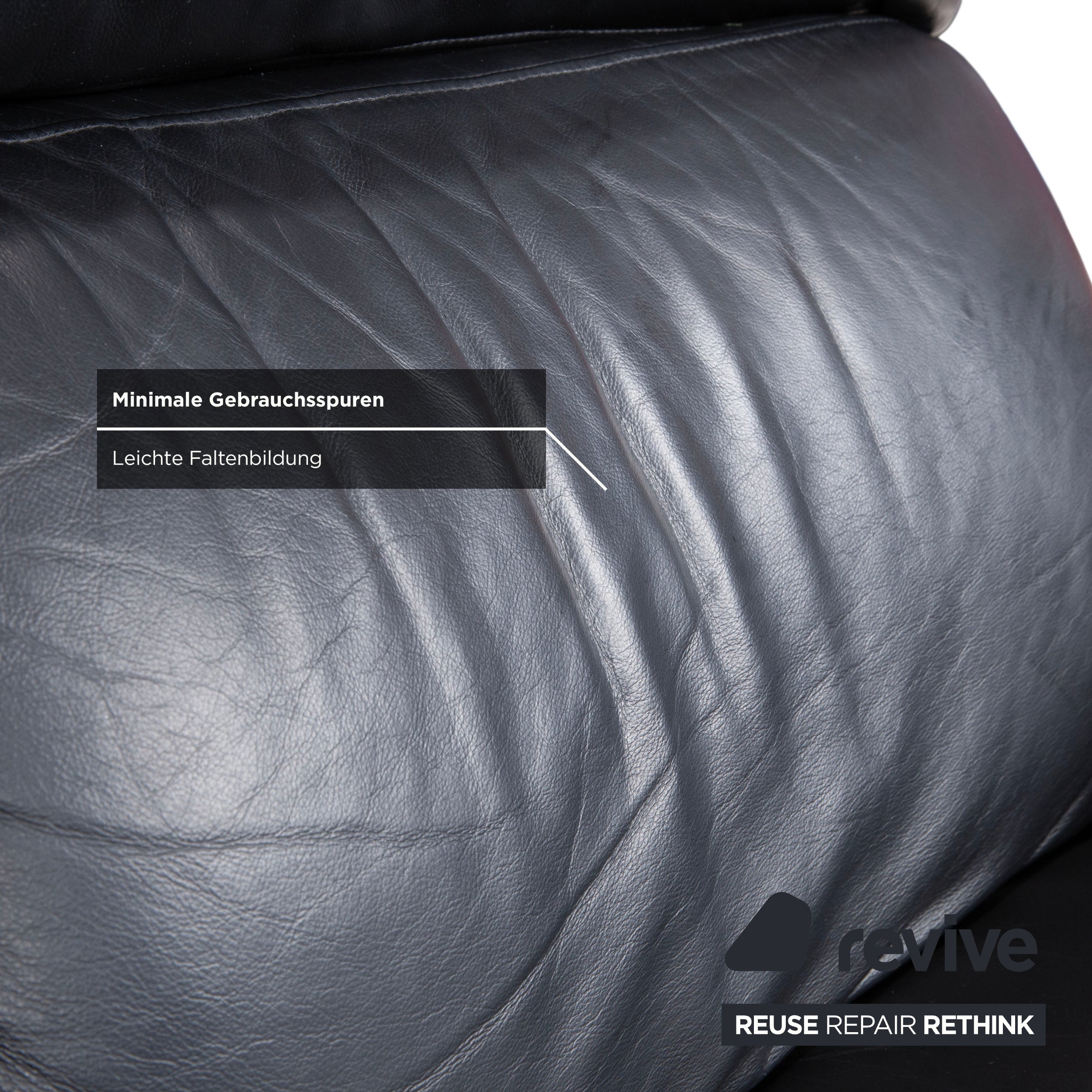 Willi Schillig Designer Leder Sofa Schwarz Zweisitzer Relax Funktion