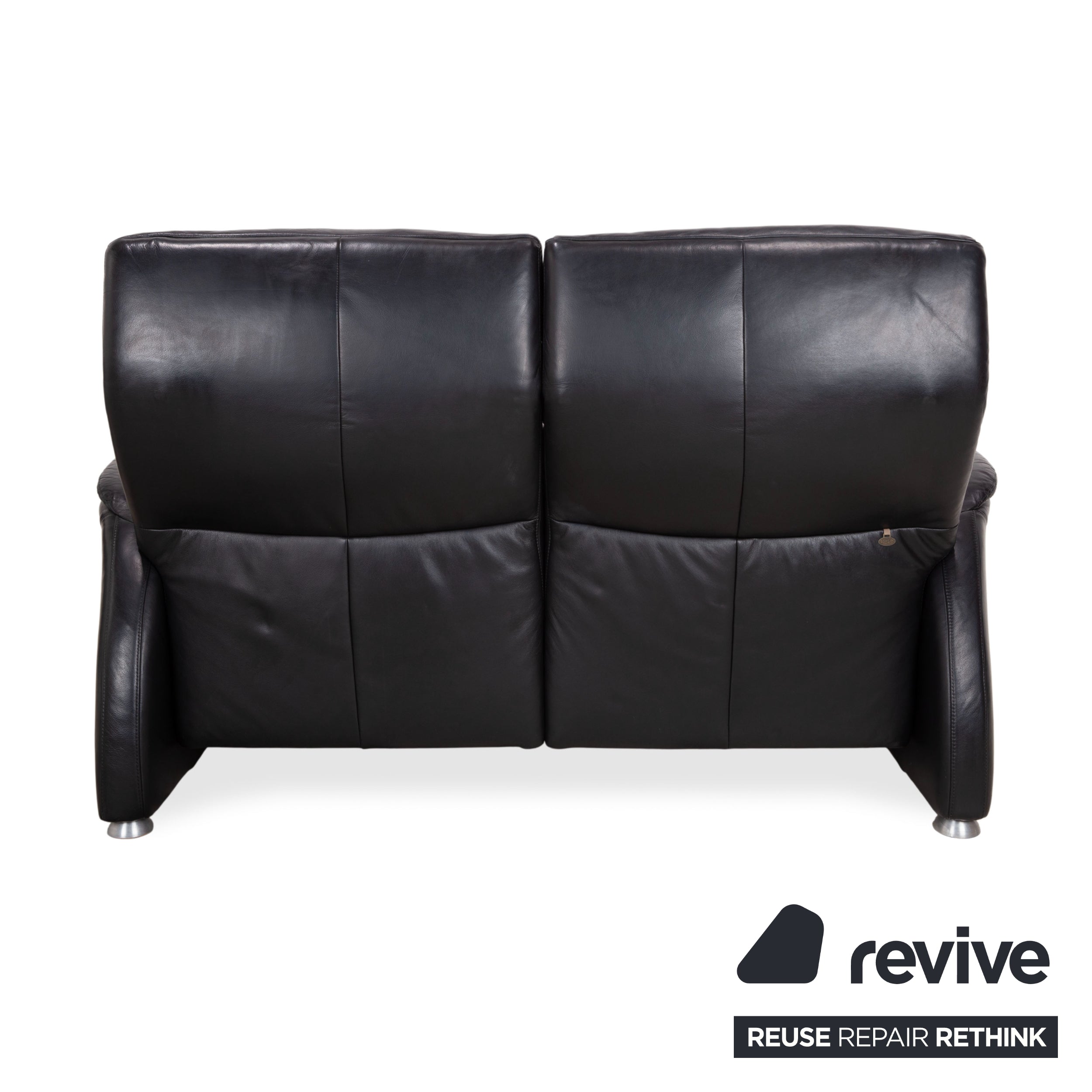 Willi Schillig Designer Leder Sofa Schwarz Zweisitzer Relax Funktion