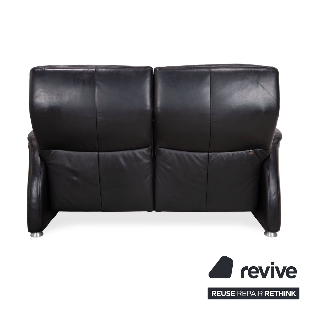 Willi Schillig Designer Leder Sofa Schwarz Zweisitzer Relax Funktion