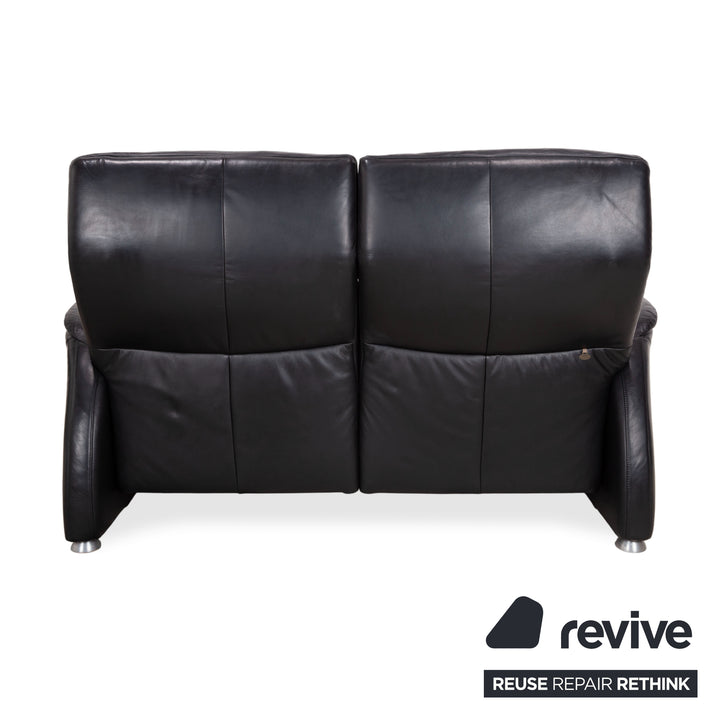Willi Schillig Designer Leder Sofa Schwarz Zweisitzer Relax Funktion