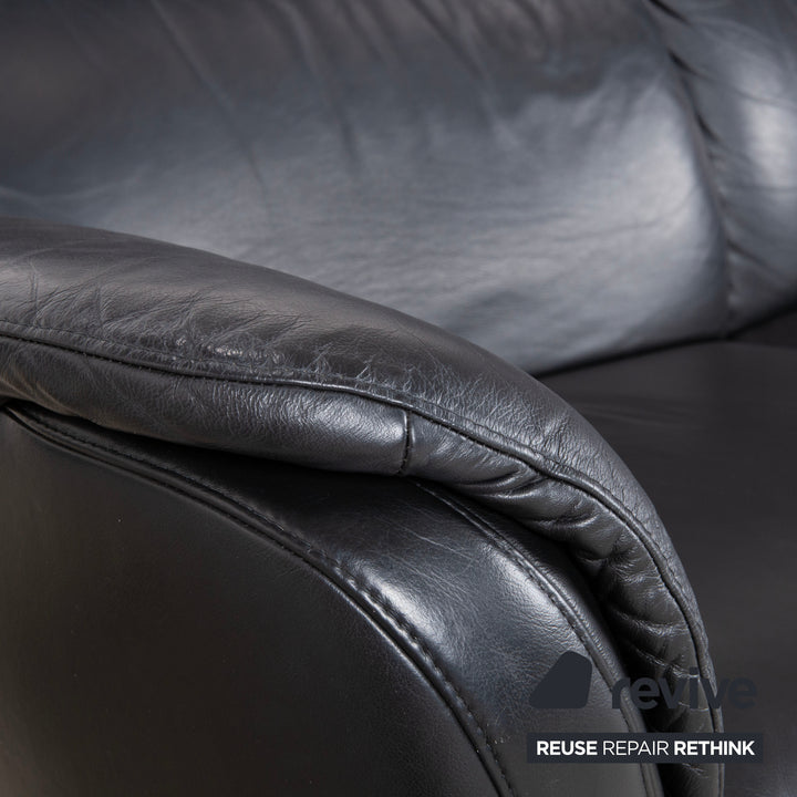 Willi Schillig Designer Leder Sofa Schwarz Zweisitzer Relax Funktion