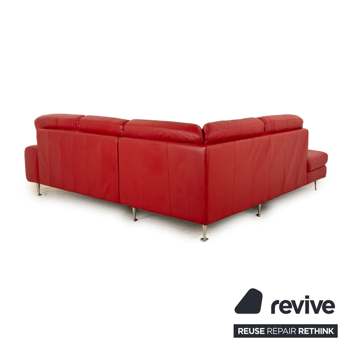 Willi Schillig corner sofa leather red