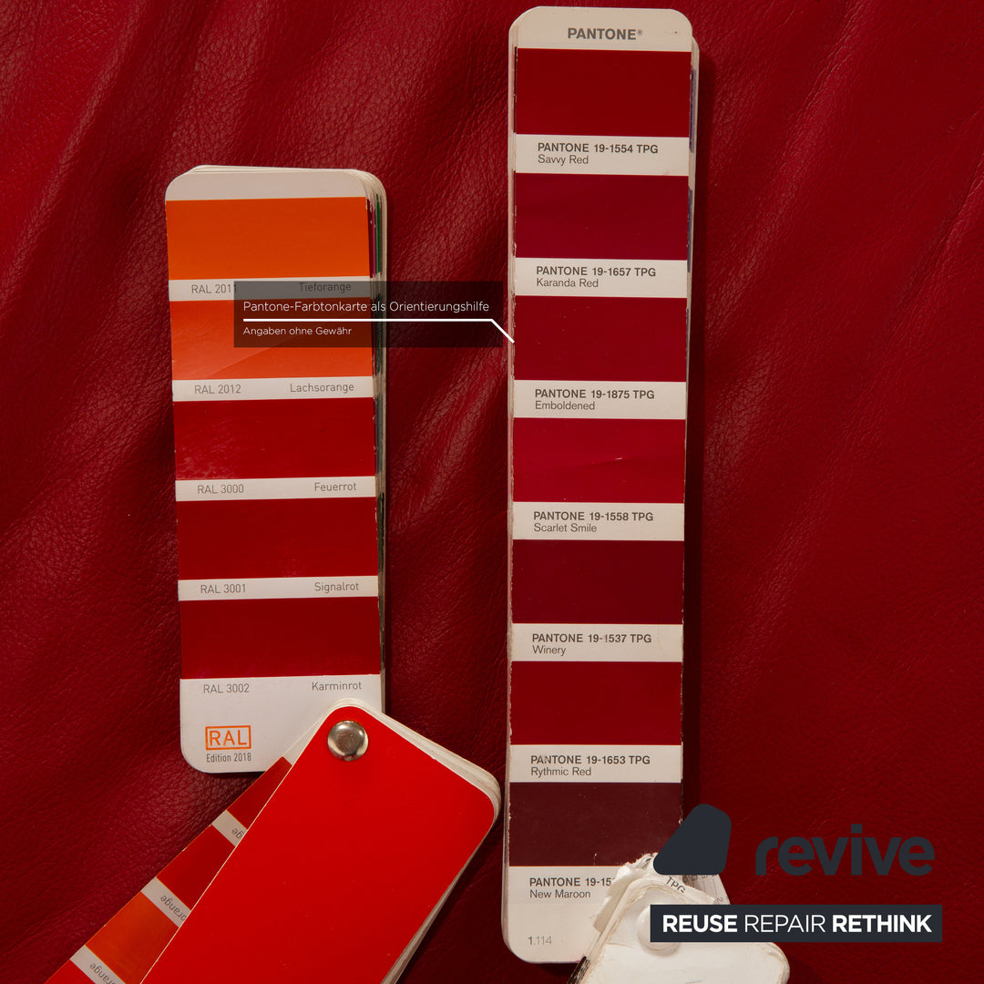 Willi Schillig corner sofa leather red