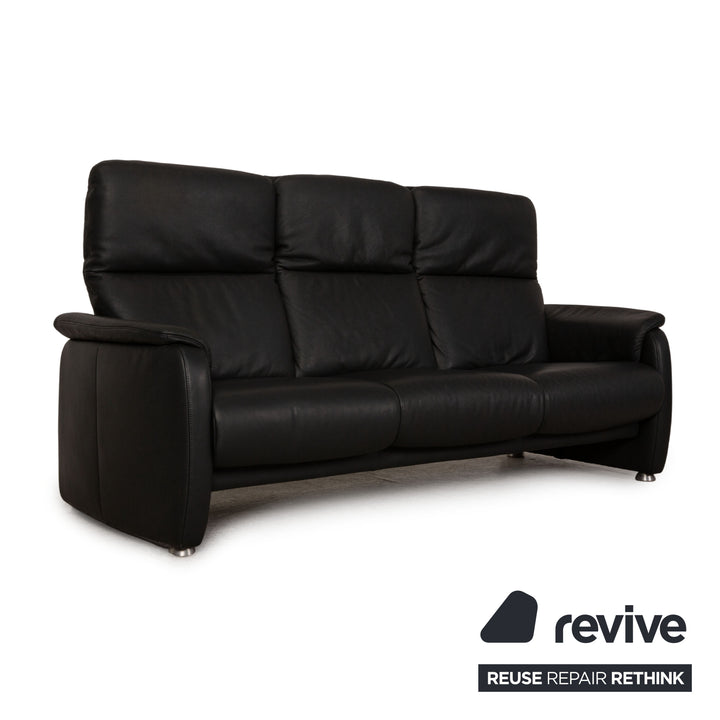 Willi Schillig Ergoline Dreisitzer Longlife Leder Sofa Anthrazit Couch